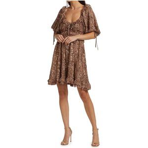 En Saison Sequin-Embellished Mini Dress NEW Small